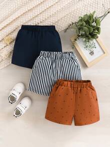 Souflis Souflis 嬰兒男童條紋短褲,休閒街頭服飾,多件套裝 - 彩色 - 查看 6