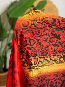 Slaydiva Snake & Leopard Print Off Shoulder Colorblock Vest And Pants Set