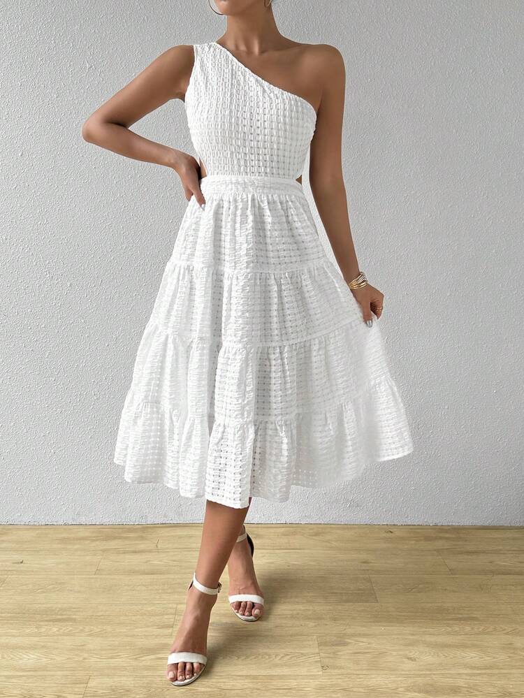 Ladies' Solid Color Simple Style Dress