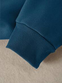 INAWLY 花卉和字母图案保暖衬里运动衫、长袖上衣