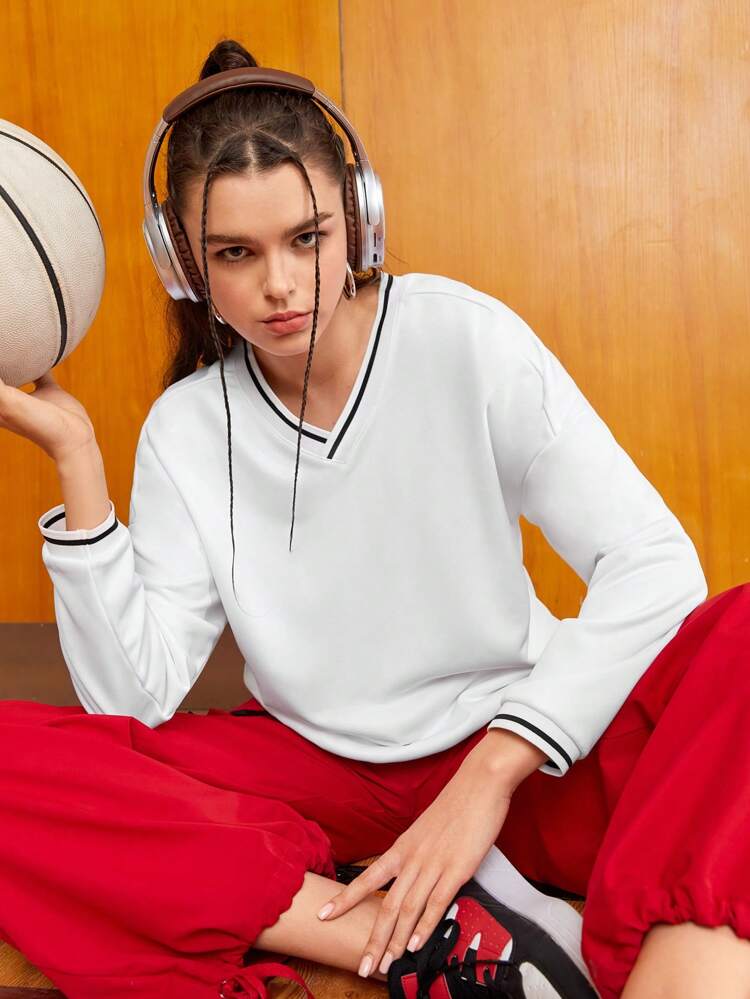Women's Simple Style Sportswear Sweatshirt