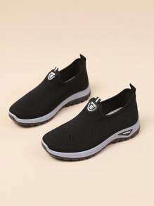 Fashionable Casual Popular Teenagers' Athletic Shoes - Black - View 5
