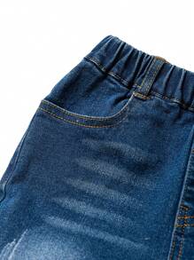 男小童貓抓牛仔褲 - 中等水洗藍 - 查看 3
