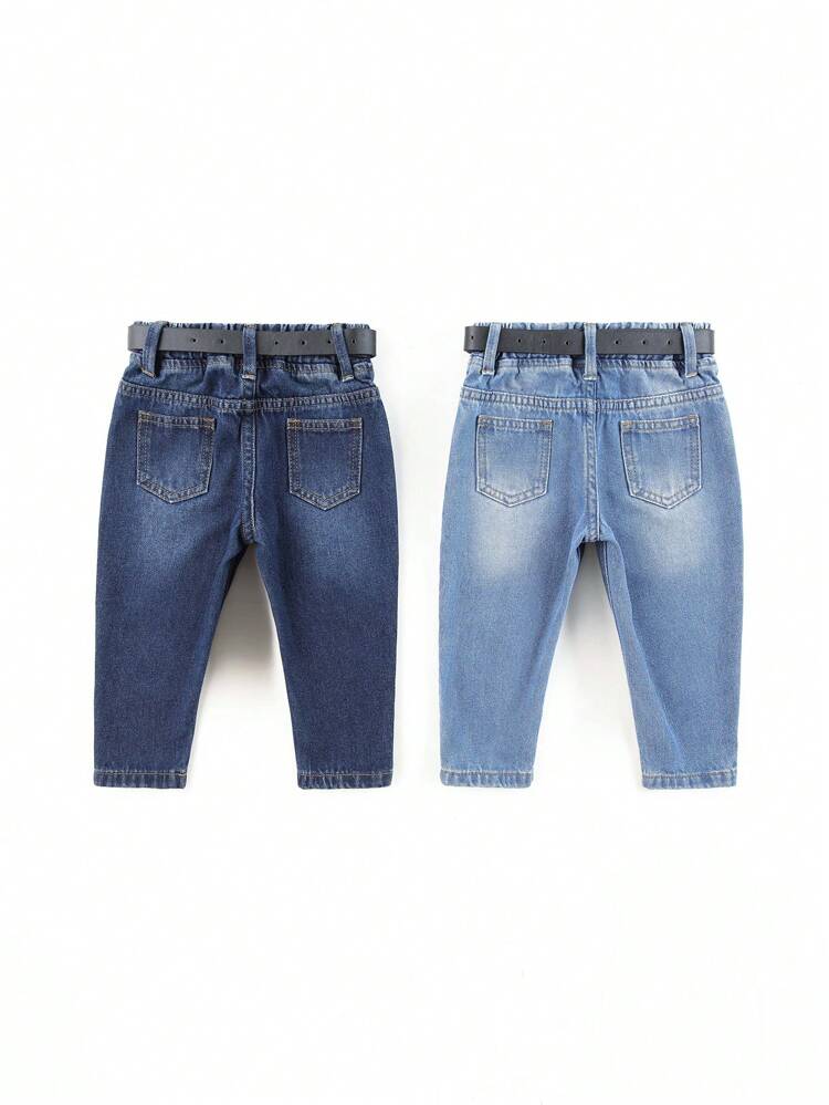 Baby Boys' Multiple Pieces Cat Whisker Design Tapered Jeans