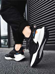 أحذية رياضية كاجوال من الجلد الأسود للرجال, خفيفة الوزن, عصرية, مريحة, قابلة للتنفس, أحذية جري