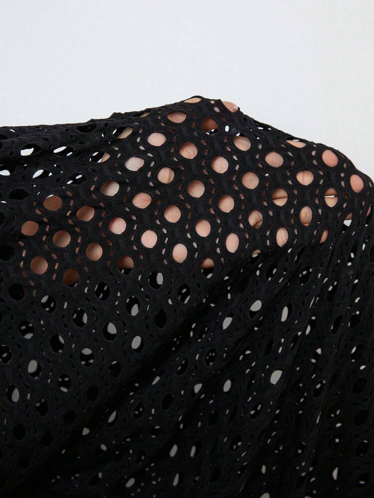 Plus Size Women's Hollow Out Sleeveless Dress