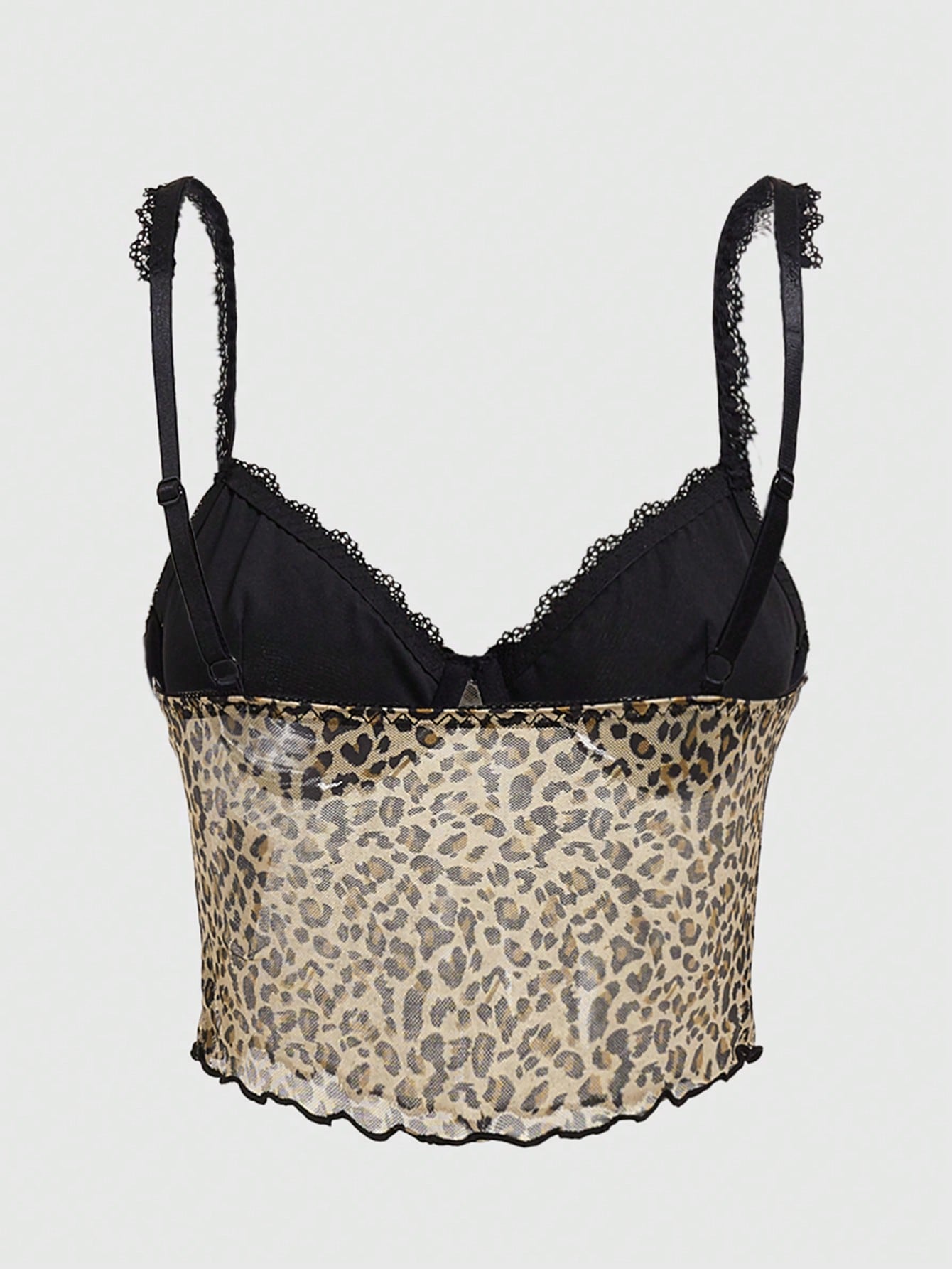 Our Grunge Punk Women's Plus Size Fashionable Leopard Print Mesh