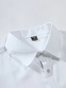 Manfinity Homme Lỏng lẻo phù hợp Nam Phong cảnh In Tay áo dài Áo sơ mi - trắng - Xem 6