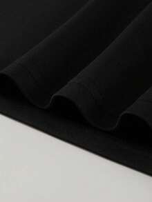 Camiseta Para Hombre Con Estampado De Patrón De Ojo Y Letras - Negro - Ver 3