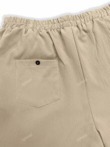 Grote maten Vrouwen Effen kleur Elastische taille Broeken