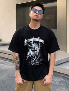 DAZY Men's Summer T-Shirt With Letter Print