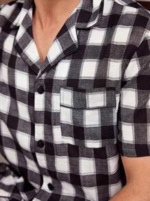 Men's Plaid Pattern Homewear Set