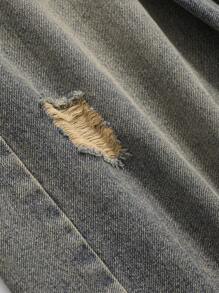 DAZY 女式帶口袋仿舊牛仔褲 - 中等水洗藍 - 查看 7