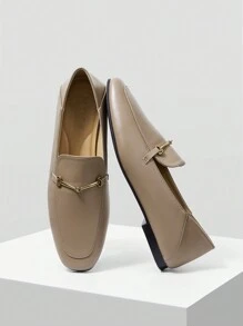 MOTF PREMIUM SQUARE TOE COMFORTABLE WOMEN'S FLAT SHOES, VACATION SHOES, FOR SUMMER NEW YEAR HOLIDAY, SPRING SHOES SPRING BREAK EASTER FOR CHRISTMAS VALENTINE'S DAY - Apricot - View 1