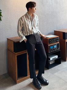 DAZY 男士條紋春夏襯衫 - 彩色 - 查看 3