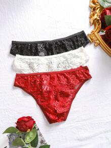 3pcs Sexy Lace Underwear For Women