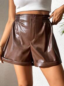 Calvaya Women's Elastic Waistband Loose Fit Shorts