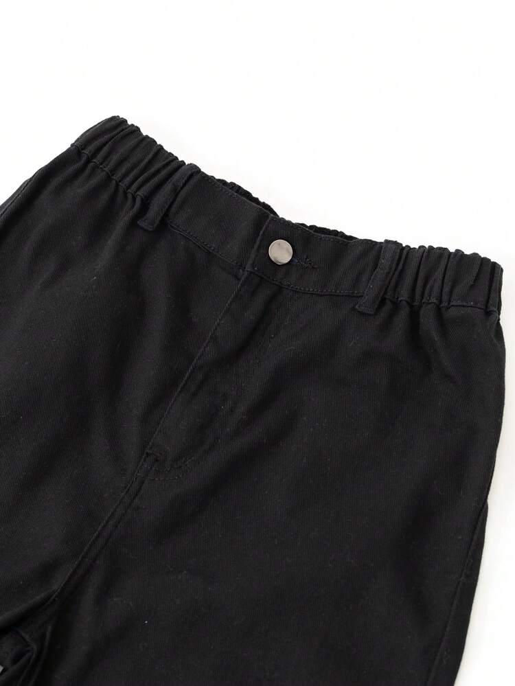 Teen Boys' New Fashion Casual Printed Denim Shorts