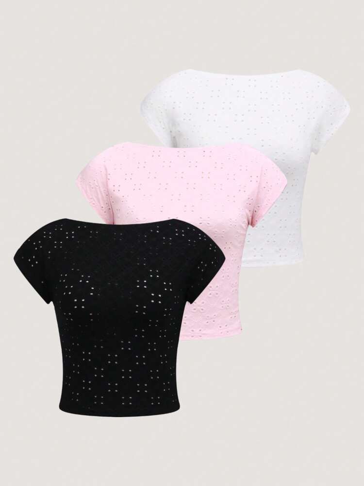 Women's Hollow Out Back Slim Fit T-Shirt