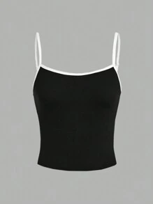 SHEIN EZwear 3pcs Versatile Plain Color Camisole Tops, Fitted Women Round Neck Sleeveless Tank Tops, Suitable For Summer - Multicolor - View 7