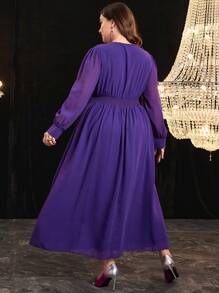 Modelyn Women's Plus Size Purple Dress - Purple - View 2