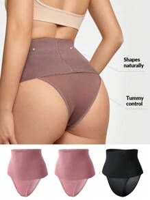 3 st./set Vrouwen Hoge taille Shapewear In Stevige Kleuring