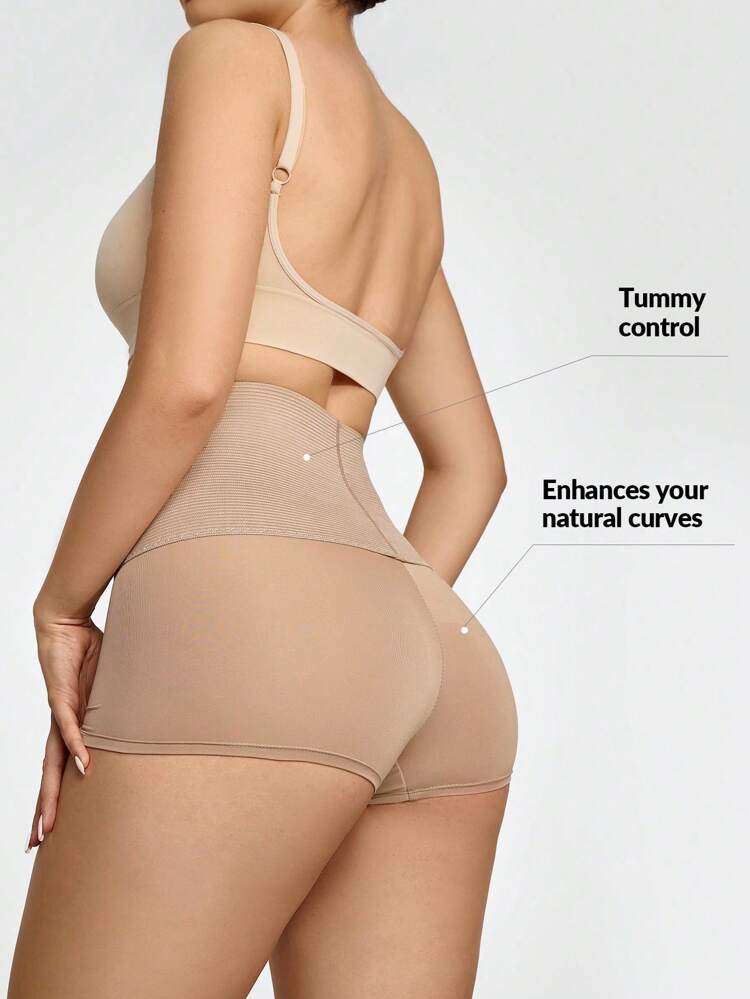 3pcs/Set Women's Solid Color High Waist Shapewear Bottoms