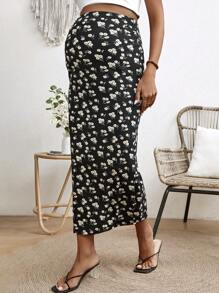 SHEIN Maternity Women's Active Vacation High Waisted Bodycon Skirt