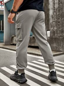 Manfinity Homme Men's Cargo Tapered Pants - Grey - View 2