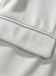 Manfinity Mode Men's Single Breasted Woolen Overcoat With Long Sleeves - Light Grey - View 6