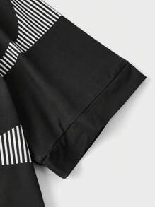 Manfinity Fever City Camiseta Estilo Motociclista Para Hombre Con Mangas Raglán - Negro - Ver 4