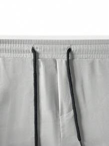 Manfinity Homme Men's Grey Pants With Pockets - Mauve Purple - View 6