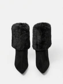 MOTF PREMIUM WOMEN'S SPLICED HIGH HEEL ANKLE BOOTS