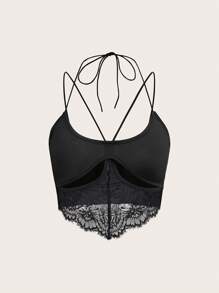 SHEIN Unity Top A Canotta Scavato Con Cuciture In Pizzo Da Donna