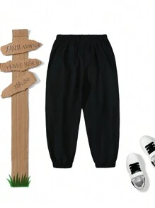 SHEIN Toddler Boys' Loose Fit Casual Letter Print Zipper Closure Sports Jacket - Black - View 2