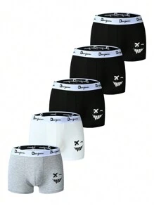 Men's Breathable Plus Size Boxer Shorts (5pcs/Set), Suitable For All Seasons