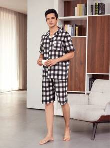 Men's Plaid Pattern Homewear Set