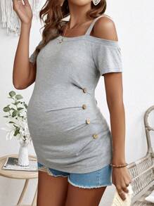 SHEIN Moederschap Vakantie T-shirts Voor Zwangere vrouwen