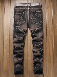 男士緊身牛仔褲不附腰帶 - 彩色 - 查看 2