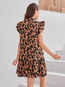 Robe Décontractée Sans Manches Tissée Pour Fille Avec Motif Imprimé Partout - Multicolore - Voir 2