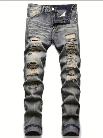 Tween Boy Slim Fit Casual Ripped Denim Jeans, All Season