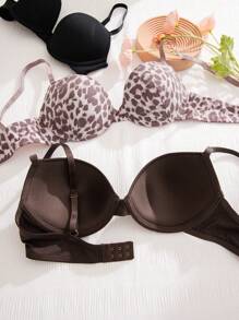 Smooth Surface 3-Piece Set Bra (With Underwire), Cheetah Print Top ClassicAnimalPrint - Multicolor - View 5