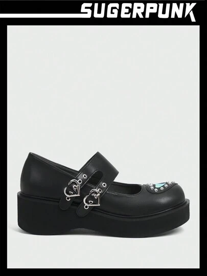 Sugerpunk Zapatos De Plataforma Con Tacón De Cuña Para Mujer, Modernos Y Cómodos