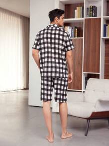 Men's Plaid Pattern Homewear Set