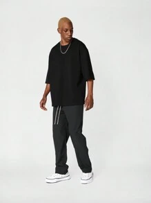 SUMWON Áo thun oversized fit essential premium heavyweight - màu đen - Xem 3