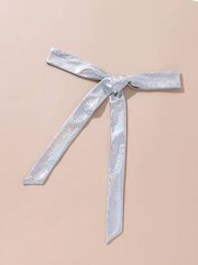 SHEIN Blusa con mangas de vuelo y shorts holográficos para niña preadolescente - Multicolor - Ver 3