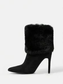 MOTF PREMIUM WOMEN'S SPLICED HIGH HEEL ANKLE BOOTS