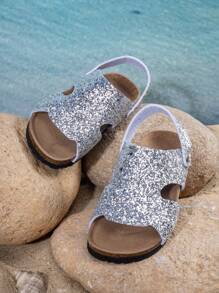 Comfortable, Fashionable, Versatile, Lightweight, And Durable Children's Flat Sandals Suitable For Both Outdoor And Daily Activities - Silver - View 2