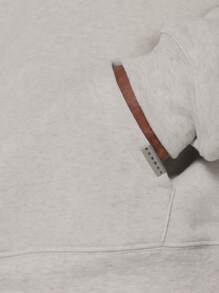 SUMWON Regular Fit Essential Overhead Hoodie - Light Grey - View 7