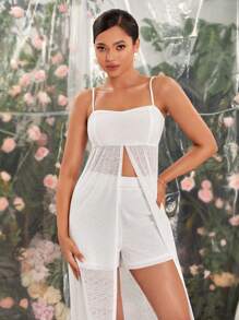 Chiquease 2pcs/Set Long Lace Camisole Tops - White - View 6